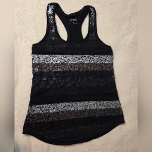 EXPRESS Sequin Striped Tank Top size XS